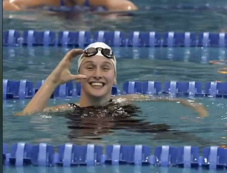 Olivia Nel smiles after competing for the UNC Tarheels.